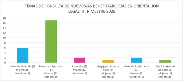 Gráfico: cantidad de personas por tema de consulta y sexo